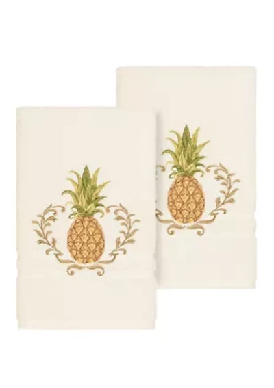 Welcome 2 Piece Embellished Hand Towel Set