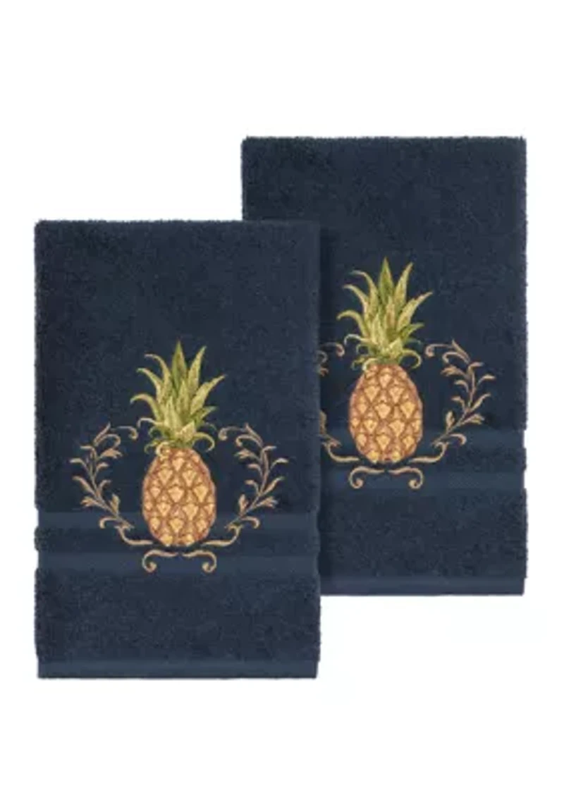 Welcome 2 Piece Embellished Hand Towel Set