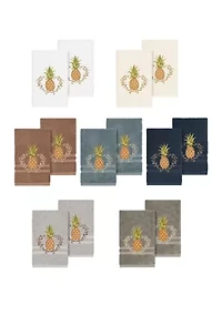 Welcome 2 Piece Embellished Hand Towel Set