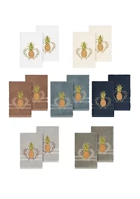Welcome 2 Piece Embellished Hand Towel Set