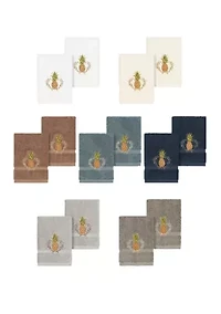 Welcome 2 Piece Embellished Washcloth Set