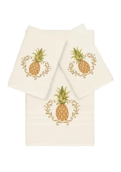 Welcome 3 Piece Embellished Towel Set