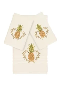 Welcome 3 Piece Embellished Towel Set