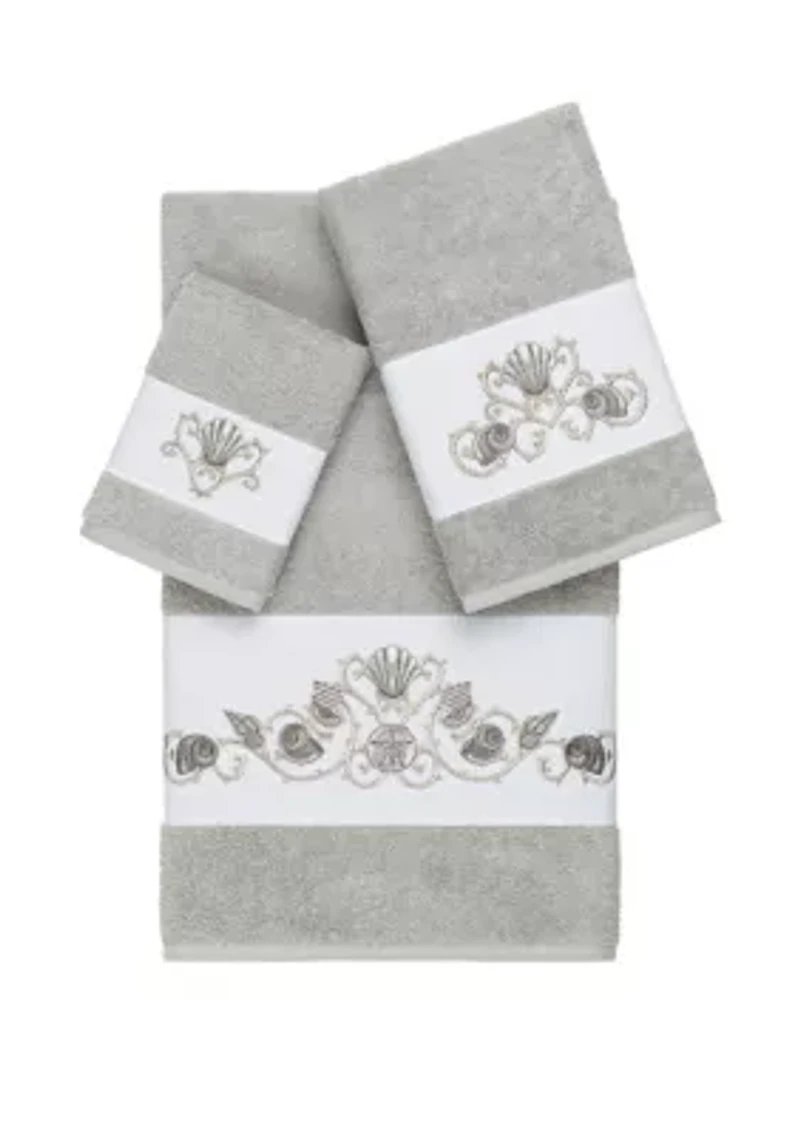 Bella 3 Piece Embellished Towel Set