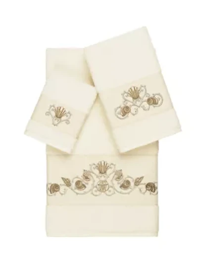 Bella 3 Piece Embellished Towel Set