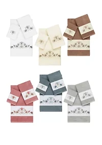 Bella 3 Piece Embellished Towel Set