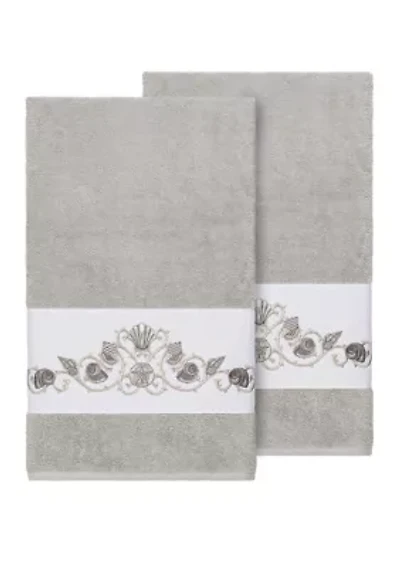 Bella Set of 2 Embellished Bath Towels