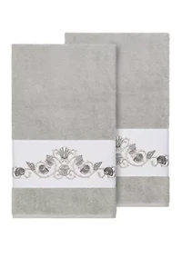 Bella Set of 2 Embellished Bath Towels