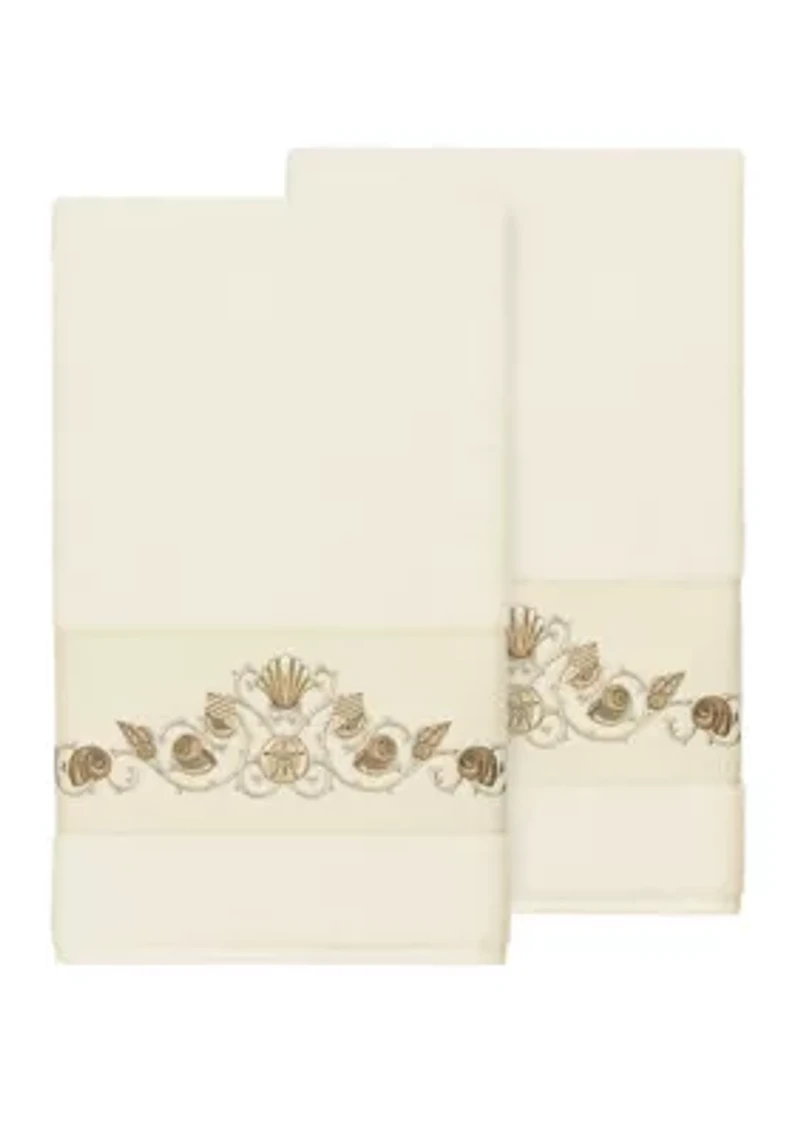 Bella Set of 2 Embellished Bath Towels