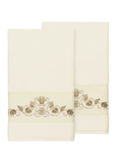 Bella Set of 2 Embellished Bath Towels