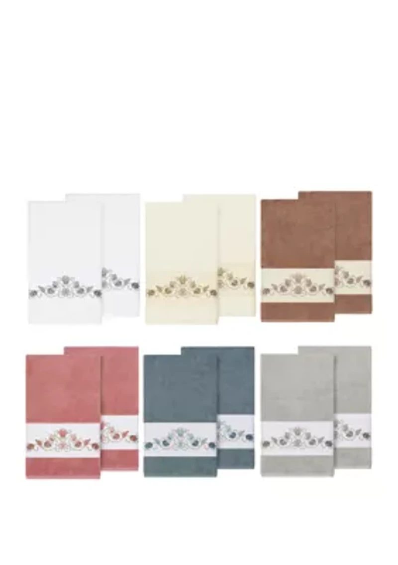 Bella Set of 2 Embellished Bath Towels