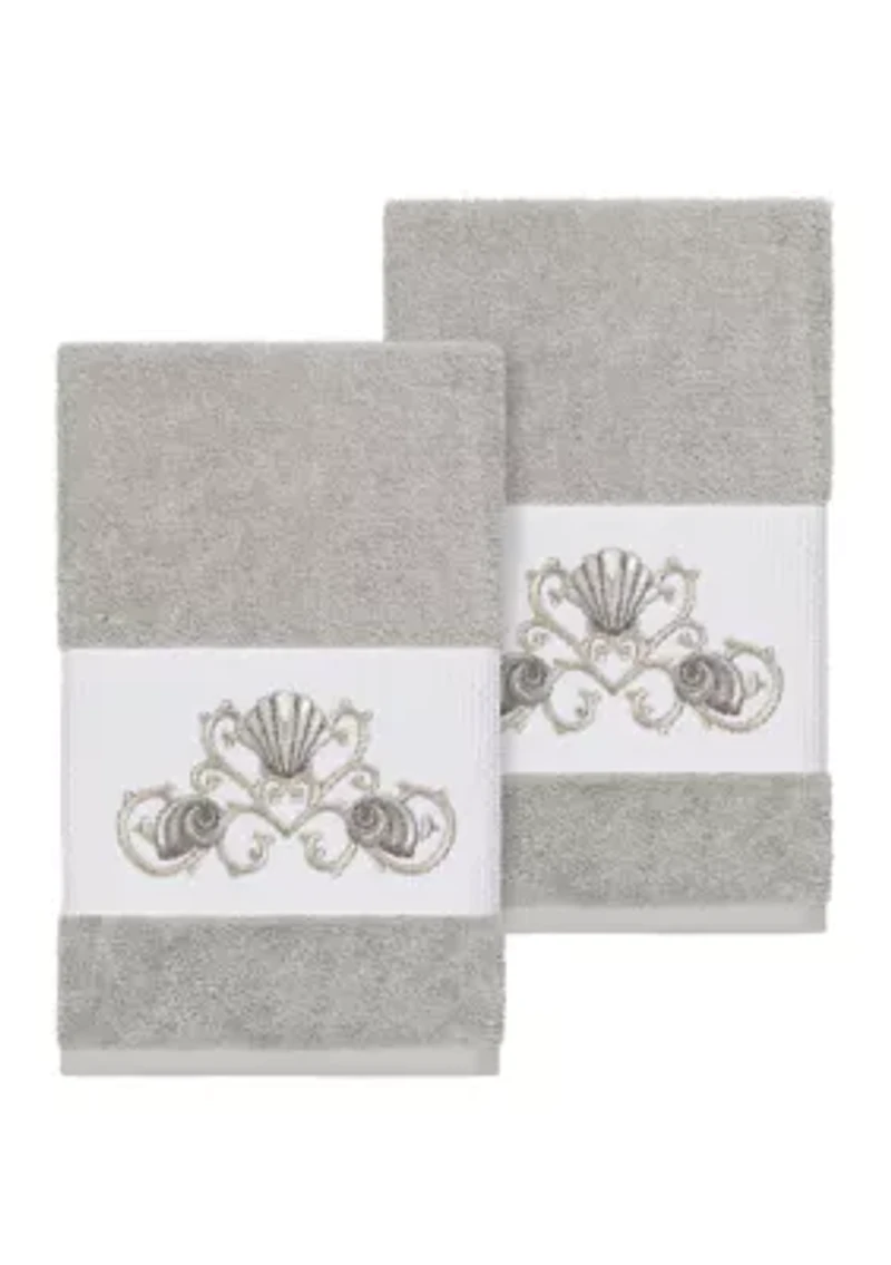 Bella 2 Piece Embellished Hand Towel Set