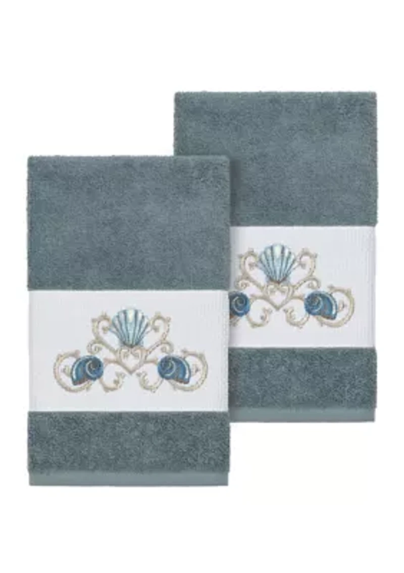 Bella 2 Piece Embellished Hand Towel Set