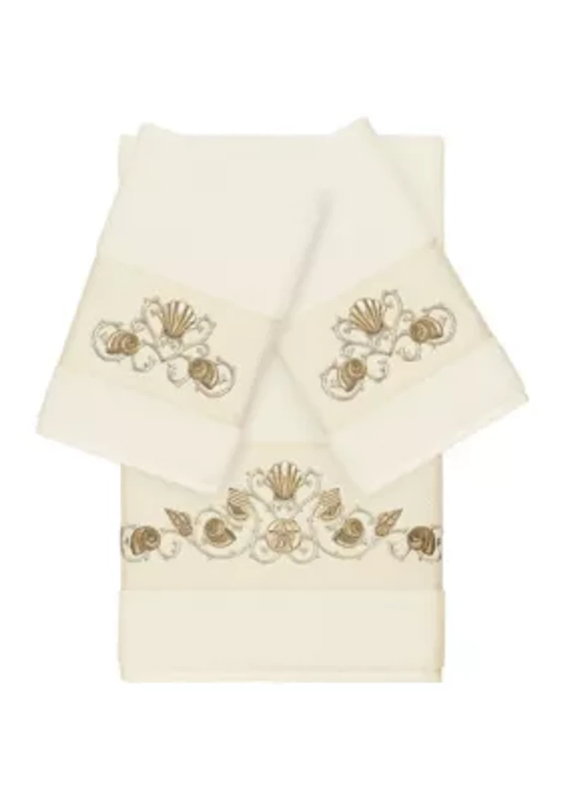 Bella 3 Piece Embellished Towel Set