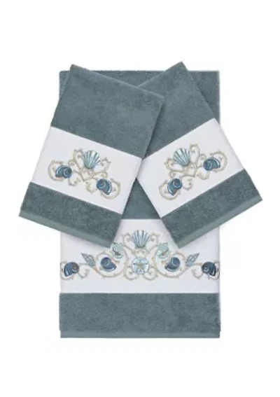 Bella 3 Piece Embellished Towel Set