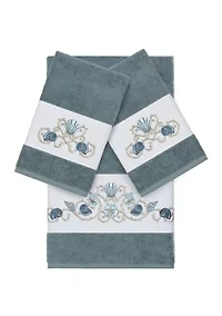 Bella 3 Piece Embellished Towel Set