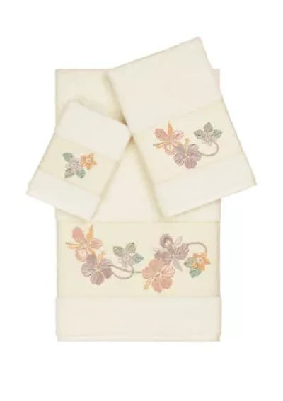 Caroline 3 Piece Embellished Towel Set