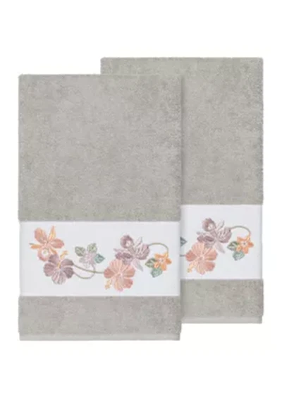 Caroline 2 Piece Embellished Bath Towel Set