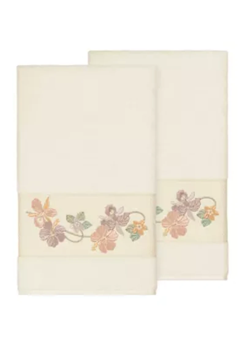 Caroline 2 Piece Embellished Bath Towel Set