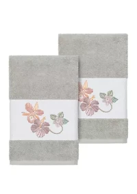 Caroline 2 Piece Embellished Hand Towel Set