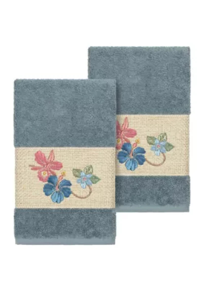 Caroline 2 Piece Embellished Hand Towel Set