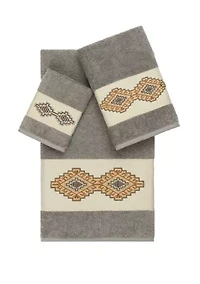Gianna 3 Piece Embellished Towel Set