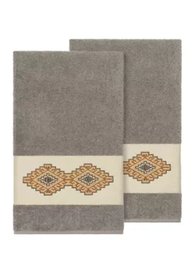 Gianna 2 Piece Embellished Bath Towel Set