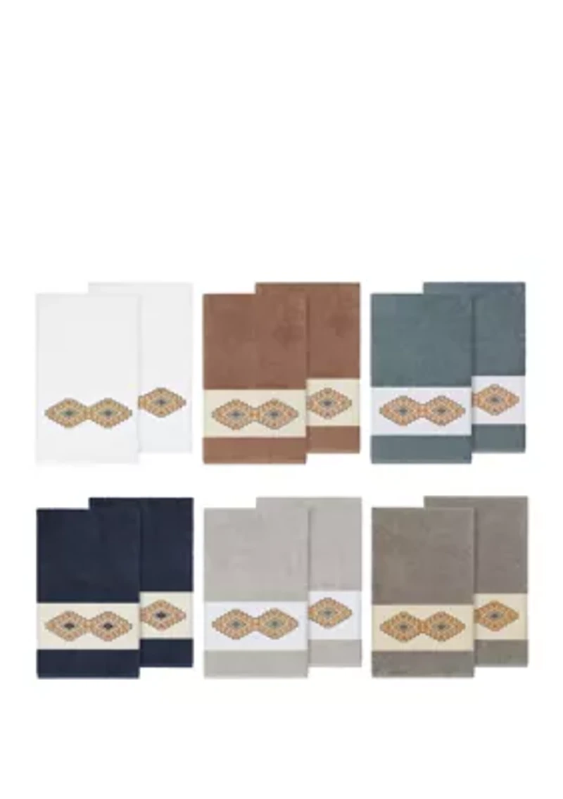 Gianna 2 Piece Embellished Bath Towel Set