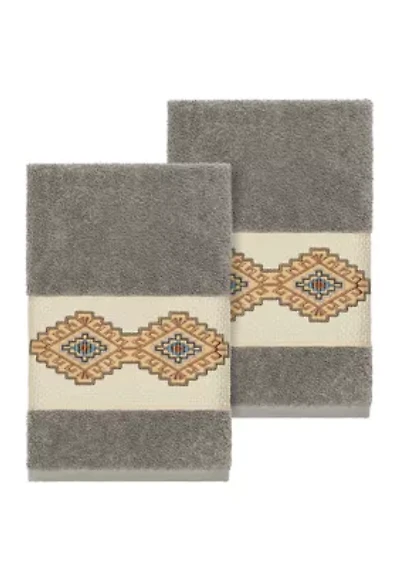 Gianna 2 Piece Embellished Hand Towel Set