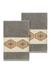 Gianna 2 Piece Embellished Hand Towel Set