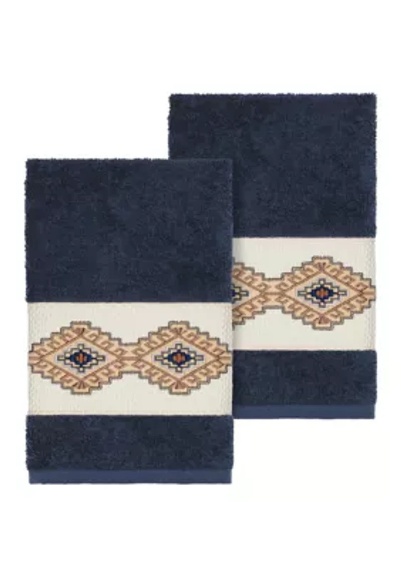 Gianna 2 Piece Embellished Hand Towel Set