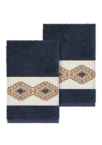 Gianna 2 Piece Embellished Hand Towel Set
