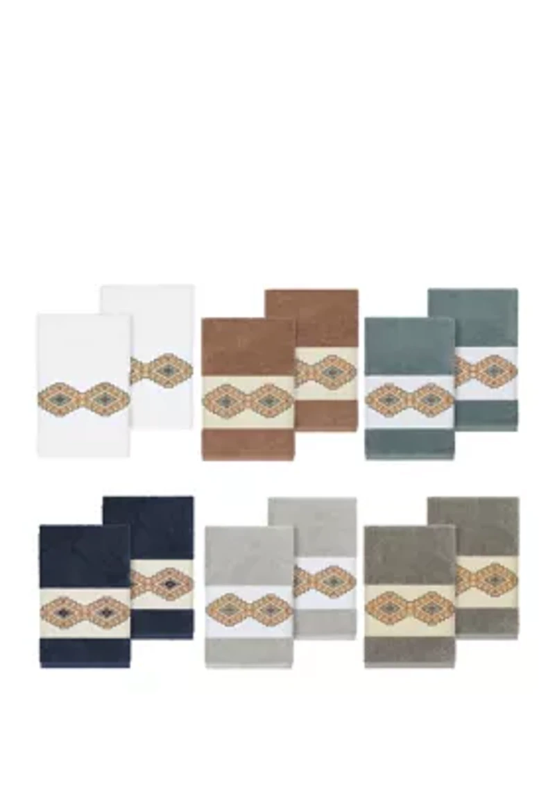 Gianna 2 Piece Embellished Hand Towel Set