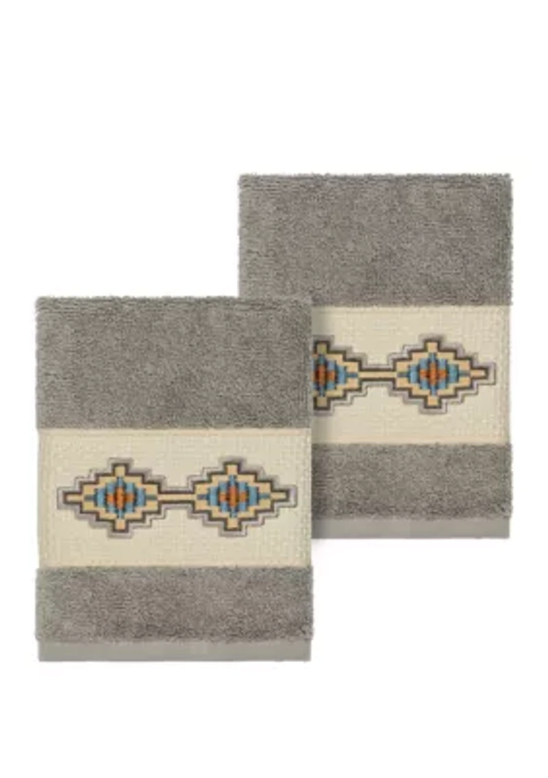 Gianna 2 Piece Embellished Washcloth Set