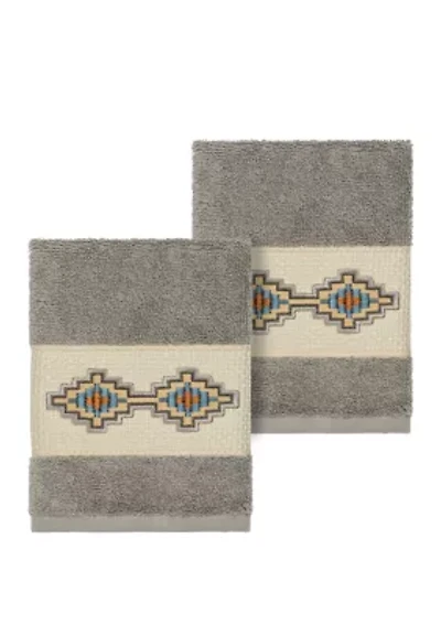 Gianna 2 Piece Embellished Washcloth Set