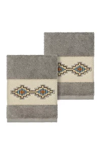 Gianna 2 Piece Embellished Washcloth Set