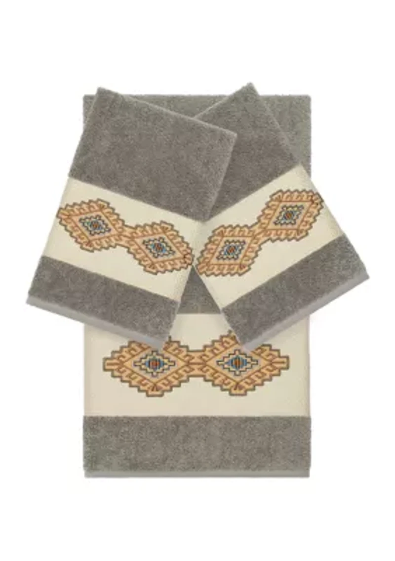 Gianna 3 Piece Embellished Towel Set