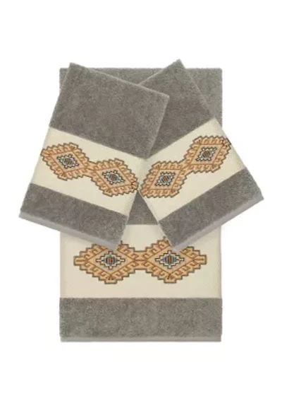 Gianna 3 Piece Embellished Towel Set