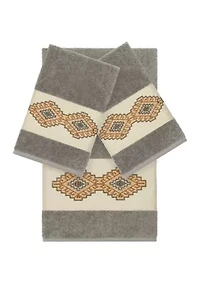 Gianna 3 Piece Embellished Towel Set