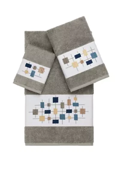Khloe 3 Piece Embellished Towel Set