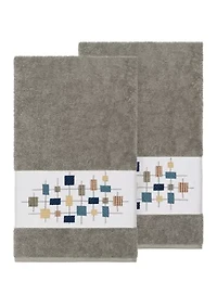 Khloe 2 Piece Embellished Bath Towel Set