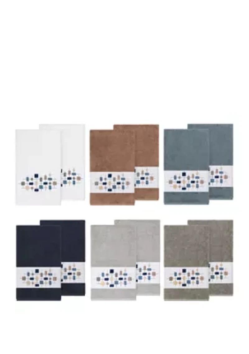 Khloe 2 Piece Embellished Bath Towel Set