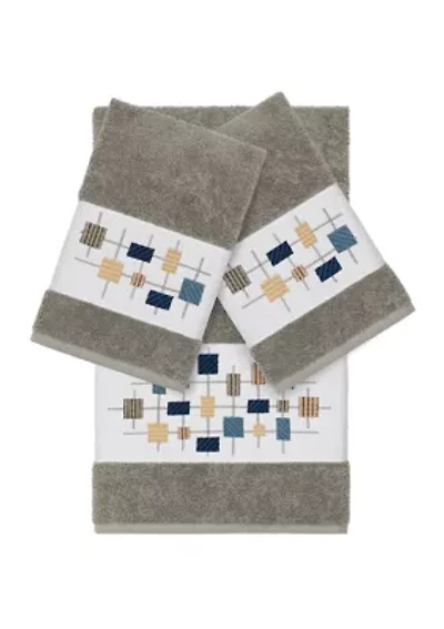 Khloe 3 Piece Embellished Towel Set