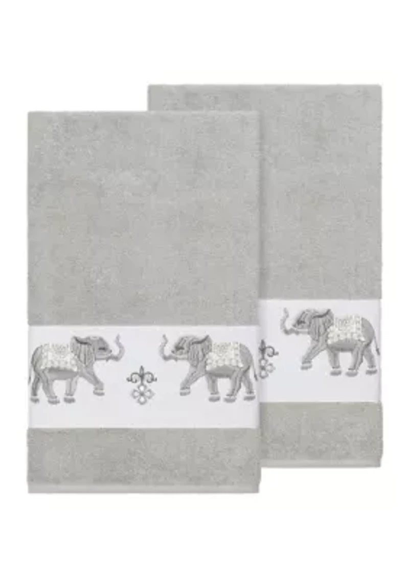 Quinn 2 Piece Embellished Bath Towel Set