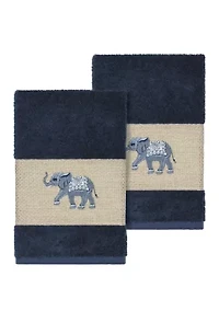 Quinn 2 Piece Embellished Hand Towel Set