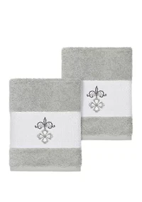 Quinn 2 Piece Embellished Washcloth Set