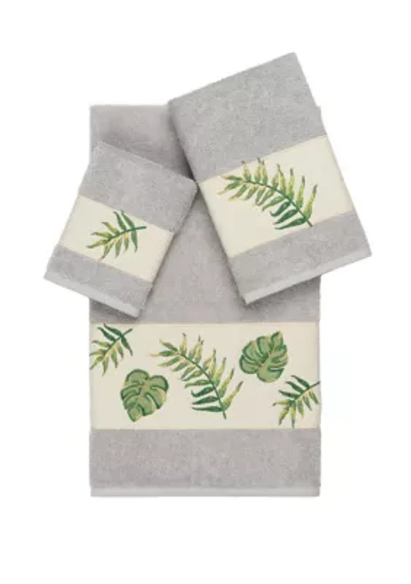 Zoe 3 Piece Embellished Towel Set