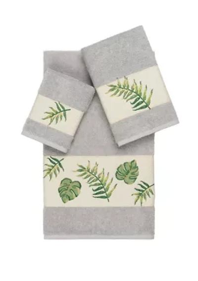 Zoe 3 Piece Embellished Towel Set