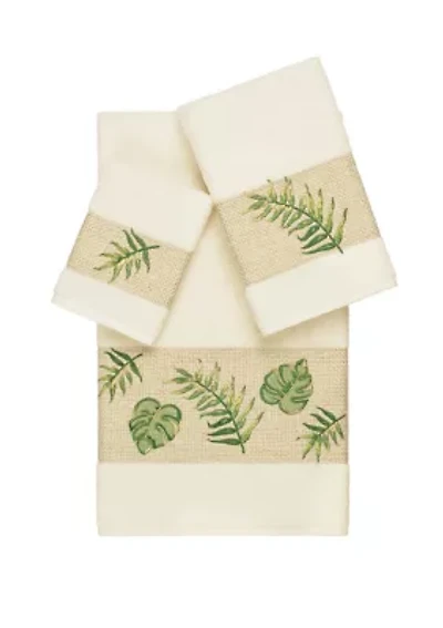 Zoe 3 Piece Embellished Towel Set