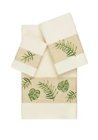 Zoe 3 Piece Embellished Towel Set
